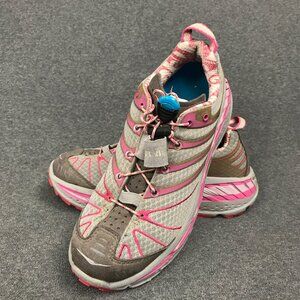 Hoka One One Womens Stinson Evo ATR Low Gray Pink Athletic Running Shoes Sz 8.5
